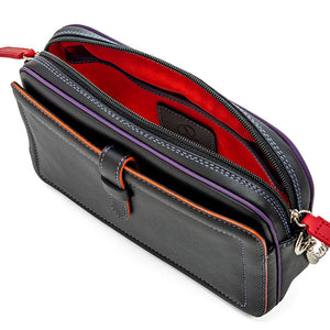 Small Leather Shoulder Bag (Black Pace)