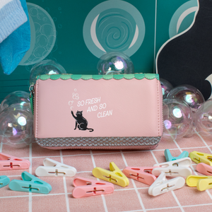 Bubble Cats Laundromat Medium Ziparound Wallet