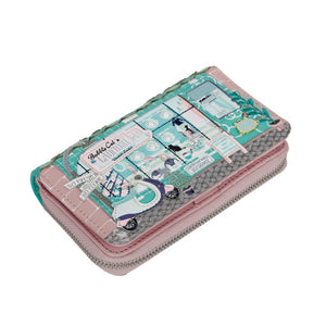 Bubble Cats Laundromat Medium Ziparound Wallet