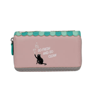 Bubble Cats Laundromat Medium Ziparound Wallet