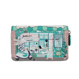 Bubble Cats Laundromat Medium Ziparound Wallet