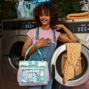 Bubble Cats Laundromat Grace Bag