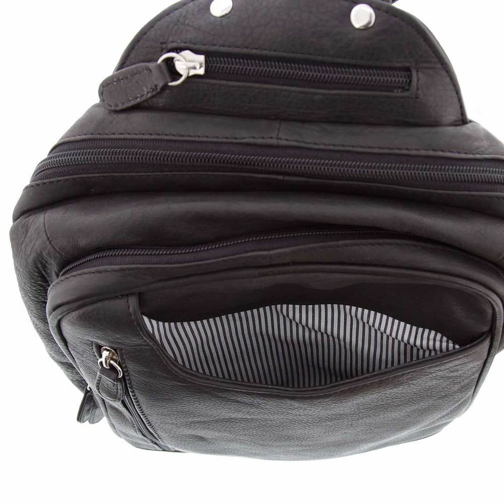 gabee EMMA Large Leather Backpack (Black) - bag scene Hornsby