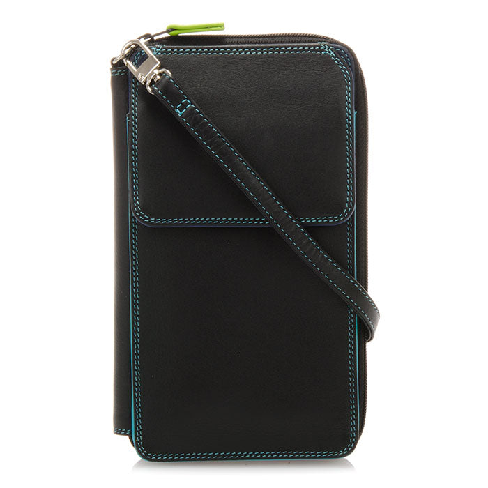 Ex Large Phone Mega Purse with Detach Shoulder Strap (Black Pace)