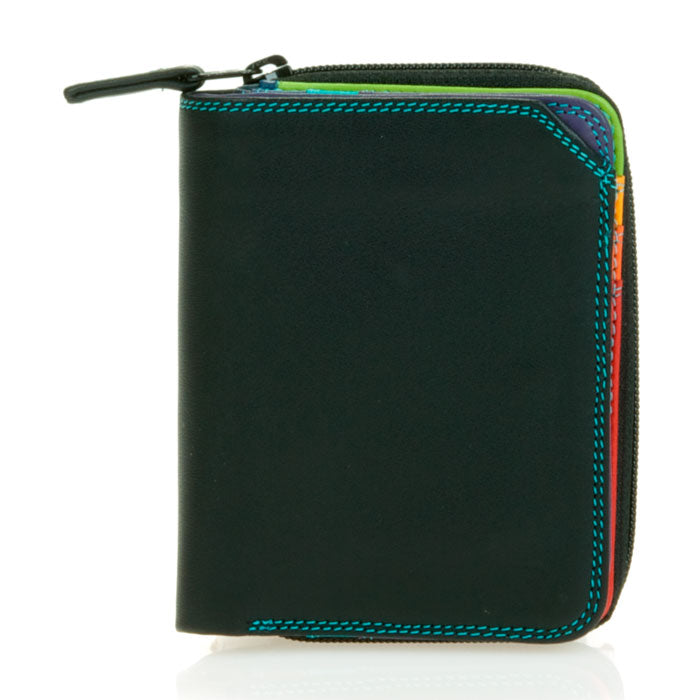 Small Wallet with Zip Around Purse (Black/Pace)