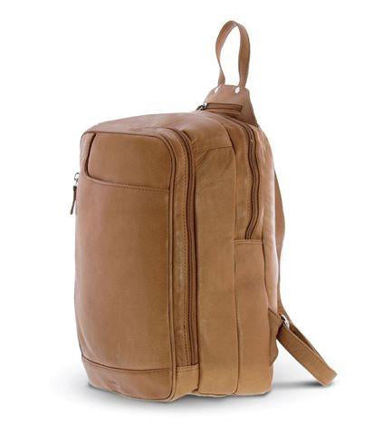 Gabee EMMA Large Leather Backpack (Tan) - bag scene Hornsby