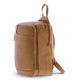 Gabee EMMA Large Leather Backpack (Tan) - bag scene Hornsby