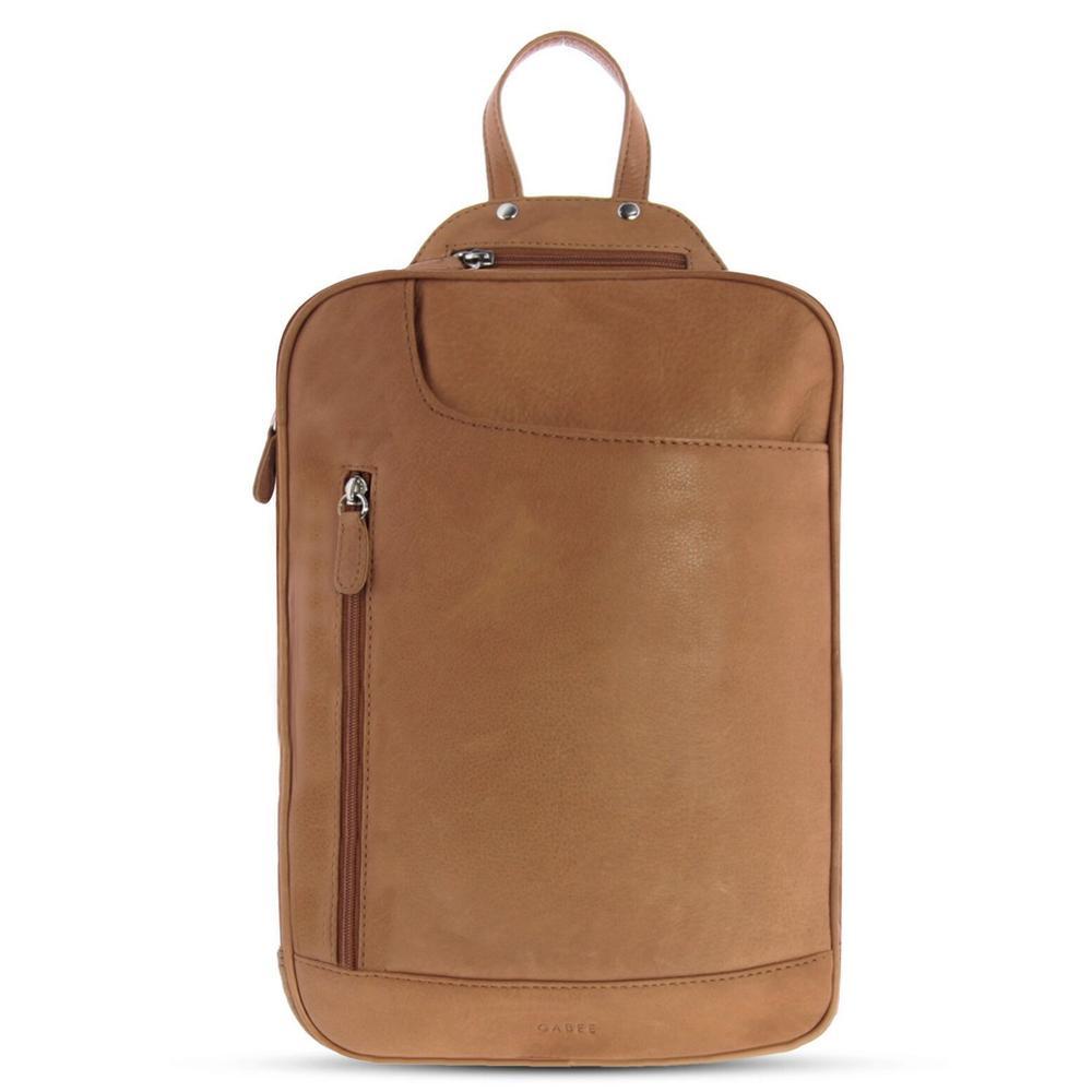 Gabee EMMA Large Leather Backpack (Tan) - bag scene Hornsby